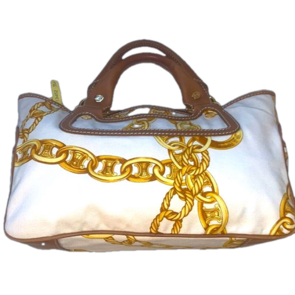 - Celine Boogie handbag. Canvas and leather